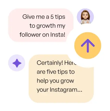 text asking ai for tips to grow instagram followers