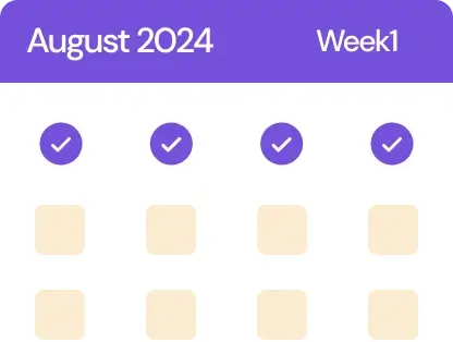 calander with consistent schedule