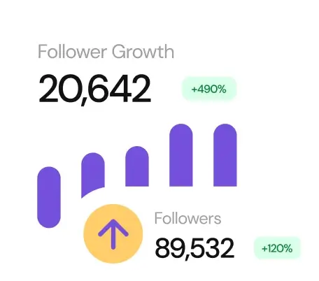app showing follower growth